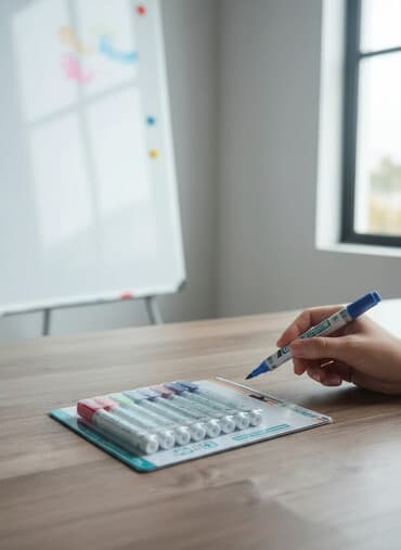 белый маркер: Маркер-ны для белой доски HAUSER, набор 8 шт. - Тип: маркеры для — 1