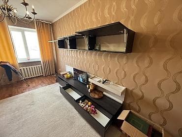 Гарнитур для зала, Тумба под ТВ, Дерево, цвет - Черный