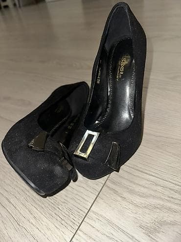 шпильки: Женские туфли-лодочки на шпильке - Цвет: черный - Материал верха — 7