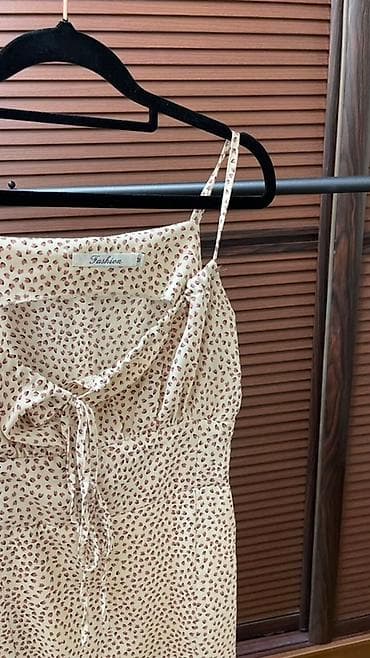 lost cherry: Повседневное платье, Китай, Лето, Длинная модель, Атлас, Платье-комбинация, S, M — 7