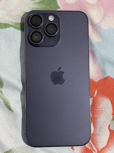 IPhone 14 Pro Max, Б/у, 512 ГБ, Deep Purple, Зарядное устройство, Защитное стекло, Чехол, 73 %