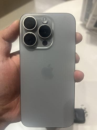 Мобильные телефоны и аксессуары: IPhone 15 Pro, Б/у, 128 ГБ, Natural Titanium, 82 % — 4