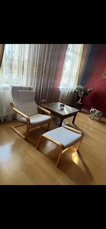 ⚡️Кресло с подставкой для ног (пуфом), скандинавский стиль - Каркас