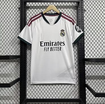 Мужская одежда: Футбольная майка Real Madrid — домашняя, белая. - Дизайн — 1