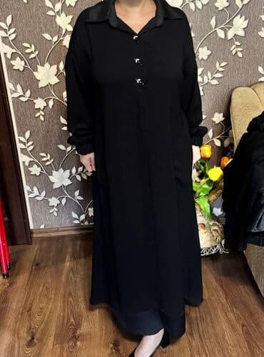 вечерний костюм: Вечернее платье, Классическое, Длинная модель, С рукавами, 5XL — 2