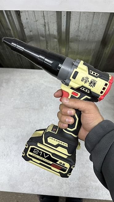 Крепежные инструменты: Аккумуляторный заклёпочник (ривет-гайковерт) 21V - Тип: ручной — 1