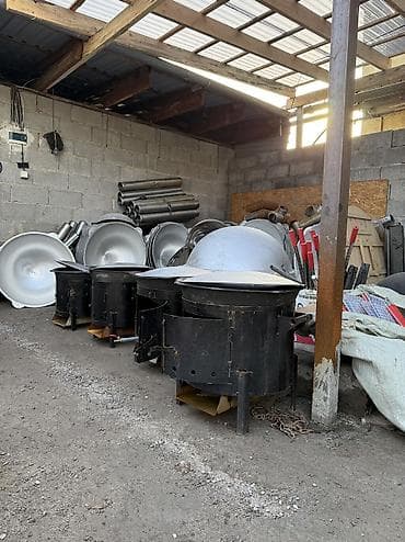 Ашкана буюмдары: Казанные печи и чугунные казаны для приготовления на открытом огне — 1