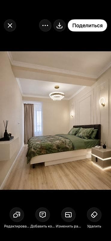 2 bedroom: 2 комнаты, 76 м², Асанбай мкр Элитка, 13 этаж, Дизайнерский ремонт — 8