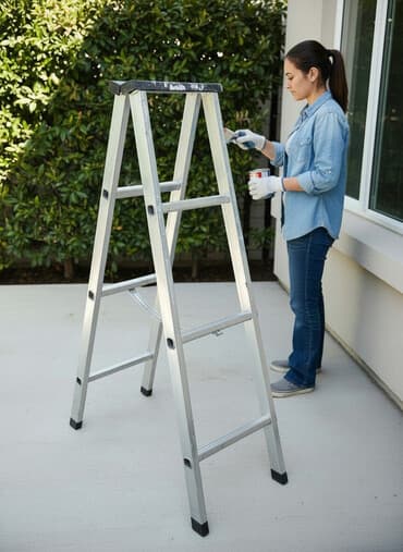 складные лестницы: Металическа стремянка-двусторонняя -Высота 1, 5 метр — 2