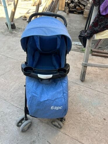 подставка для второго ребенка на коляску: Коляска, цвет - Голубой, Б/у — 2