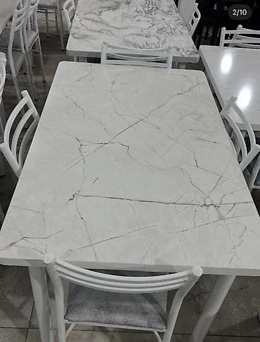 stol: Обеденный стол с прямоугольной столешницей под мрамор - Дизайн — 4