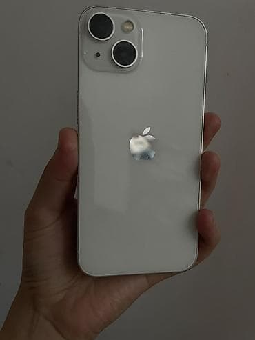 IPhone 13, Б/у, 128 ГБ, Белый, Чехол, 84 %