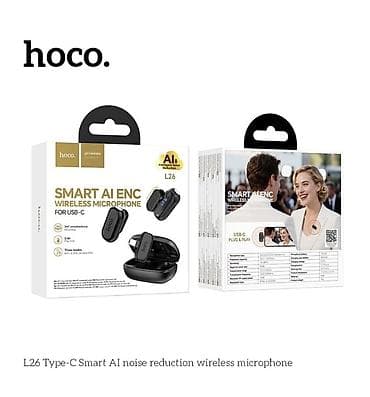 Беспроводной петличный микрофон HOCO L26 SMART AI ENC Стильный и at lalafo.kg Беспроводной петличный микрофон HOCO L26 SMART AI ENC Стильный и