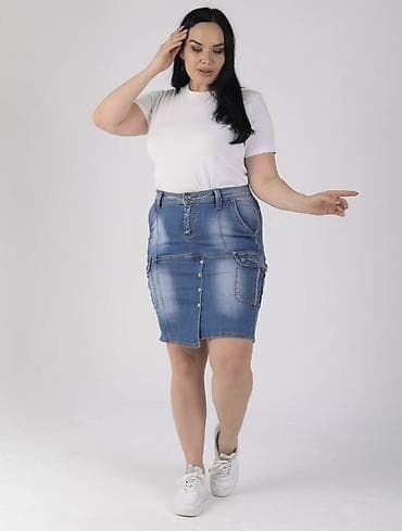 Юбка, Модель юбки: Карго, Миди, Джинс, По талии
