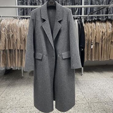 брендовые кошельки: Женское палто - Цвет: графитово-серый - Длина: миди (ниже колена) - — 2