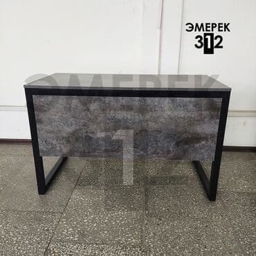 купить офисный стол бу: Стол лофт 120х60х75 цемент темный с перегородкой Эмерек 312 Мебель — 3