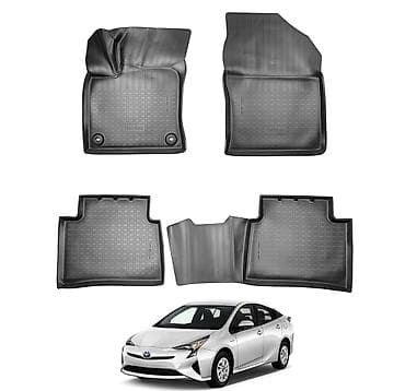 полик приус: 3D Резиновые Полики Для салона Toyota, цвет - Черный, Новый, Платная доставка, Самовывоз — 1