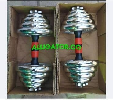 гантели наборные хромированные: Гантели хромированные комплект 15+15 кг разборные заводские — 1