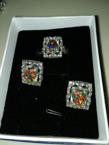 набор пандора: Набор с опалом. Авторская работа, Россия. Серебро. Удивительно — 3