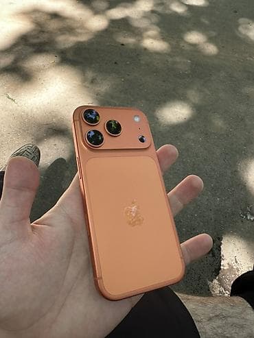 IPhone 17 Pro, Б/у, 256 ГБ, Оранжевый, Защитное стекло, Чехол, Кабель, 100 %