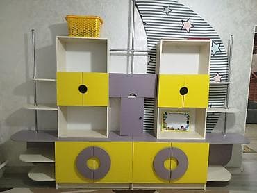 Полки, стеллажи: Модульная детская стенка/комод для игрушек и книг. - Яркий дизайн — 1