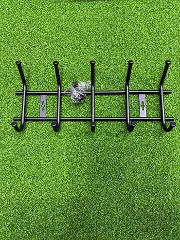 Үй жана бакча: Настенная металлическая вешалка для одежды, 5 крючков - Материал — 2