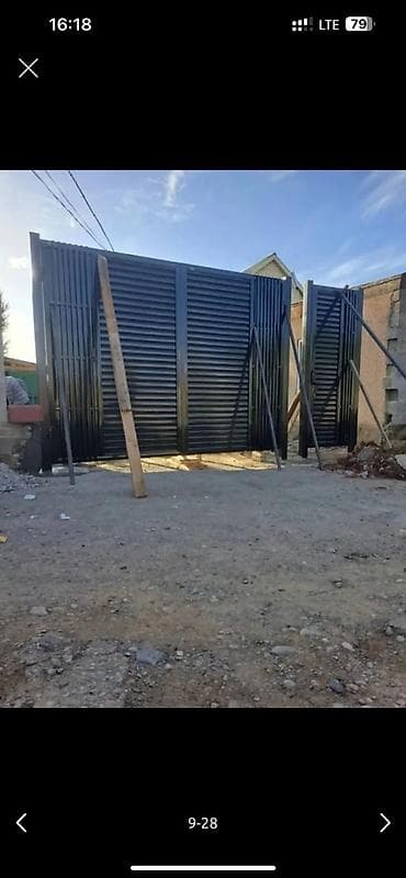 печка в гараж: Металлические ворота и калитки - Тип: распашные ворота с встроенной — 10