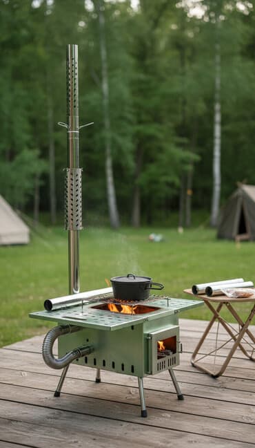 новый караван бишкек: Портативная печь-камин для палатки/туризма из нержавеющей стали - — 1