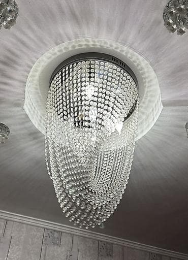 Потолочная люстра с подвесками из прозрачных кристаллов - Тип