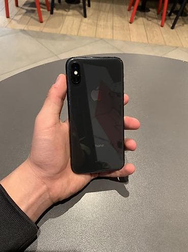 IPhone X, Б/у, 64 ГБ, Черный, Защитное стекло, Чехол, 76 %