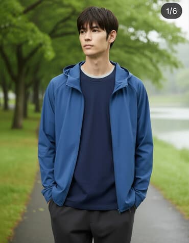 прикольные вещи: Мужская толстовка, XL, Uniqlo, Новый, цвет - Синий, Самовывоз — 1