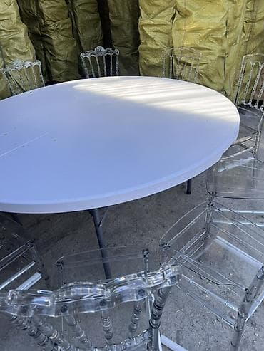 журнальный столик деревянный: Стол и стул для зала, цвет - Белый — 2