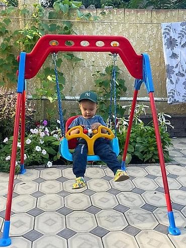 купить уличные качели: Детские уличные качели Pilsan Samba Swing Set with Chain (код 07-968) — 1