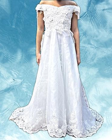 Женская обувь: Детское/подростковое платье в стиле принцессы с открытыми плечами. - — 1