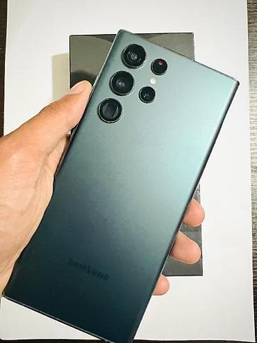 Мобильные телефоны: Samsung Galaxy S22 Ultra, Б/у, 128 ГБ, цвет - Зеленый, 2 SIM — 4
