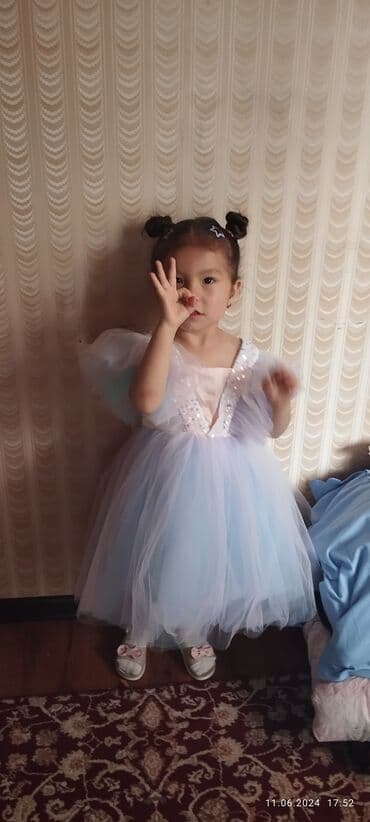 джинсовое платье турция большого размера: Детское платье, Новый — 6