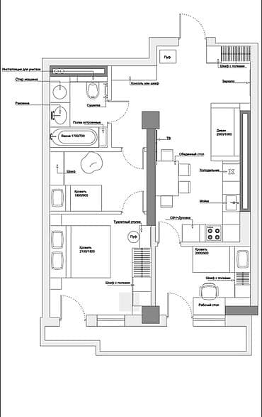сдаю коммерческое помещение: 2 комнаты, 65 м², 11 этаж, Готовая ПСО (под самоотделку) — 5