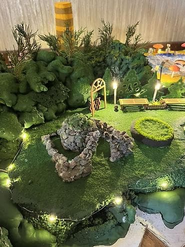 hi tech: Большой декоративный макет «Лесная долина» с подсветкой. - Ручная — 3