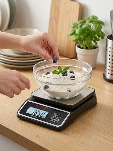 Кухонные профессиональные электронные весы AOTE AT-62003 от шнура и на
