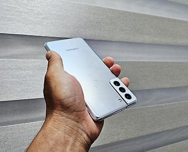 Samsung Galaxy S21 Plus, Б/у, 128 ГБ, цвет - Серебристый, 1 SIM, 2 SIM — 1