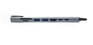 Техника жана электроника: Хаб 8 in 1 - Type-С to HDMI x 1 + USB3.0 x 2 + PD x 1 + SD/TF x 1 + — 2