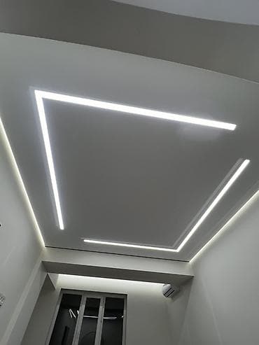 нотижной потолок: Натяжные потолки с интегрированным светом “парящий контур” и линейной — 1