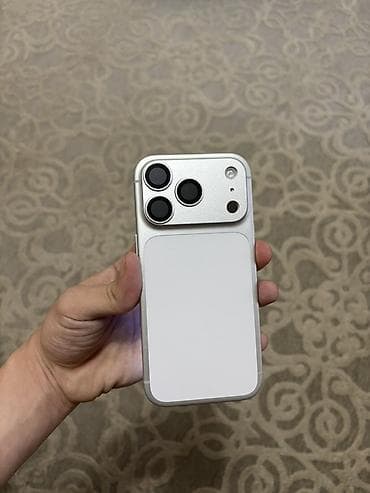 Мобильные телефоны и аксессуары: IPhone 17 Pro, Б/у, 256 ГБ, Белый, Защитное стекло, 100 % — 1