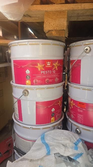 led свет: Tikkurila PESTO 10 — стойкая универсальная матовая эмаль, 9 л — 10