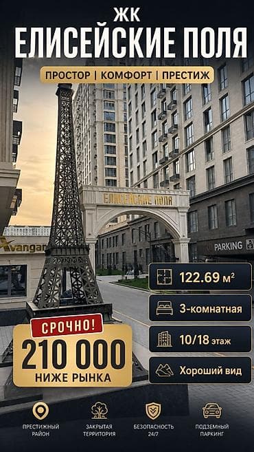 18: 3 комнаты, 122 м², Элитка, 10 этаж, Готовая ПСО (под самоотделку) — 1