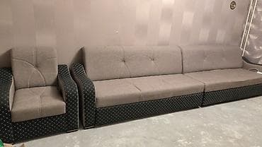 Другие товары для дома: Комплект мягкой мебели, Б/у, цвет - Серый — 1