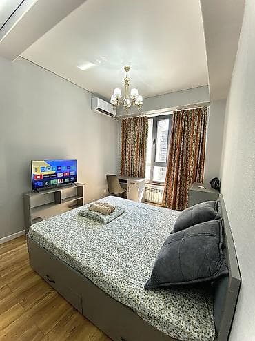 Комнаты: 1 комната, Душевая кабина, Постельное белье, Кондиционер — 3