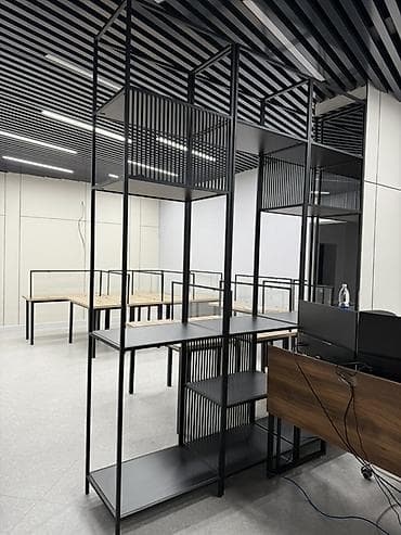 Офисные стеллажи: Офисный стеллаж, Железо, цвет - Черный — 2