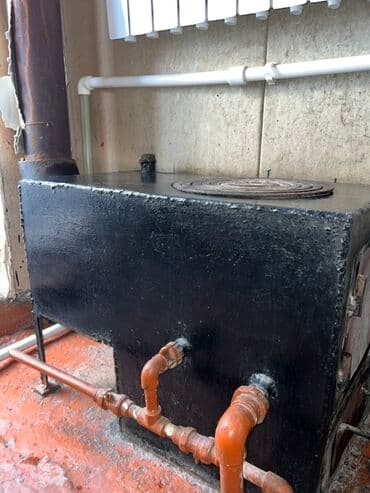 раковина тумба: Чугунная печь для отопления помещений или приготовления пищи. Имеет — 3