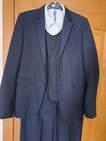 школьные костюмы для мальчиков: Школьная форма, цвет - Синий, Новый — 2